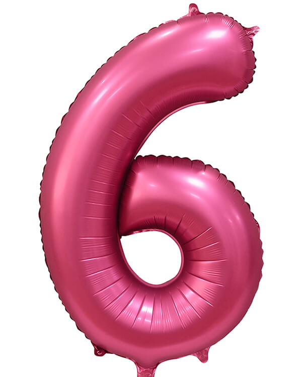 131066V_Шар_(34_86_см)_Цифра_6_Бордовый_Сатин_1_шт_в_упак blank