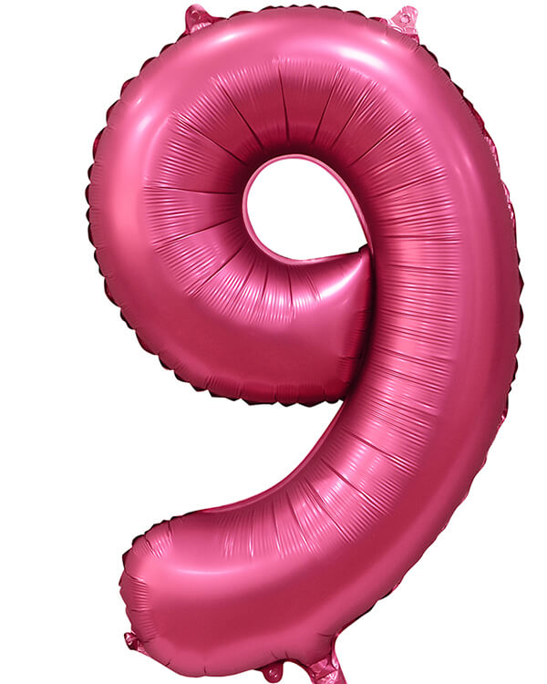 131069V_Шар_(34_86_см)_Цифра_9_Бордовый_Сатин_1_шт_в_упак blank