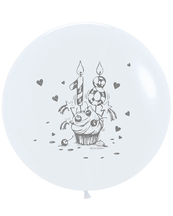 470241_Шар_(30_76_см)_С_Днем_Рождения!_Сладкие_18_(капкейк)_Белый_(005)_пастель_2_ст_1_шт blank